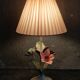 Bouquet lamp to table in vintage painted sheet vinyl lampshade