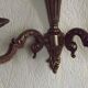 Pair of double Empire wall sconces in bronze from the French period with flame 5160.