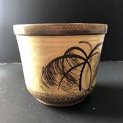 Vase pot au palmier par Bay Keramik West Germany
