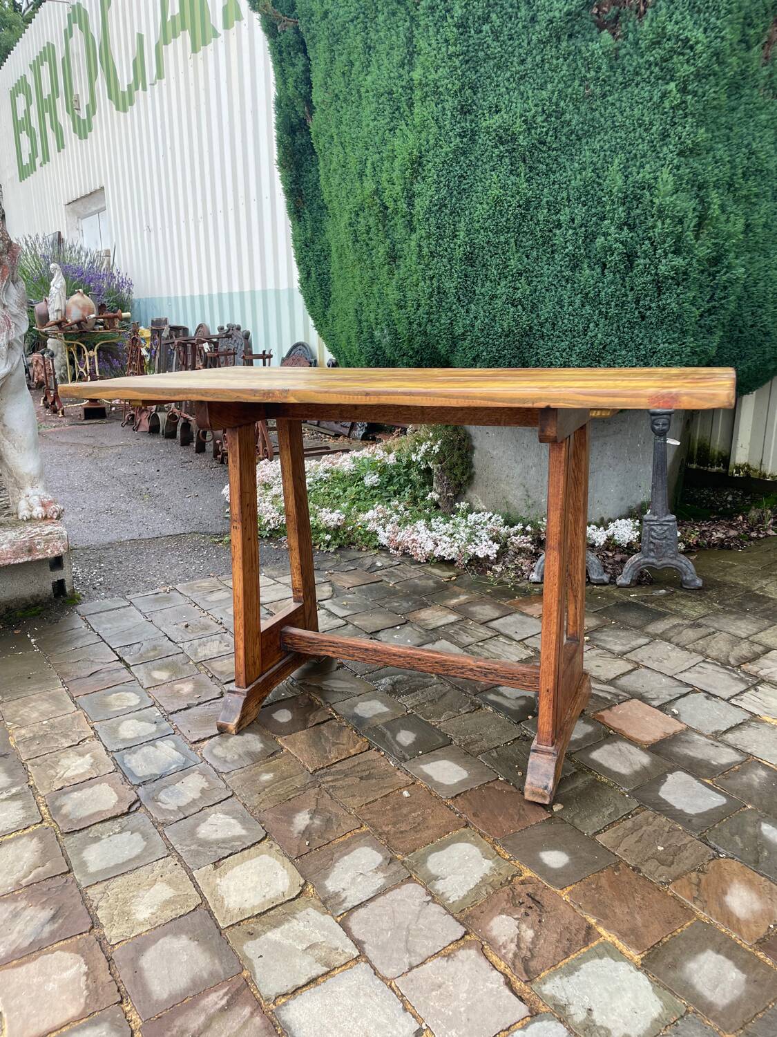 Table de bistrot bois vintage