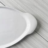 Porcelain goose serving dish.