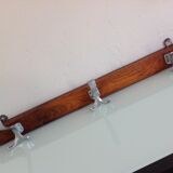 Old peg coat rack with 3 heads industrial style