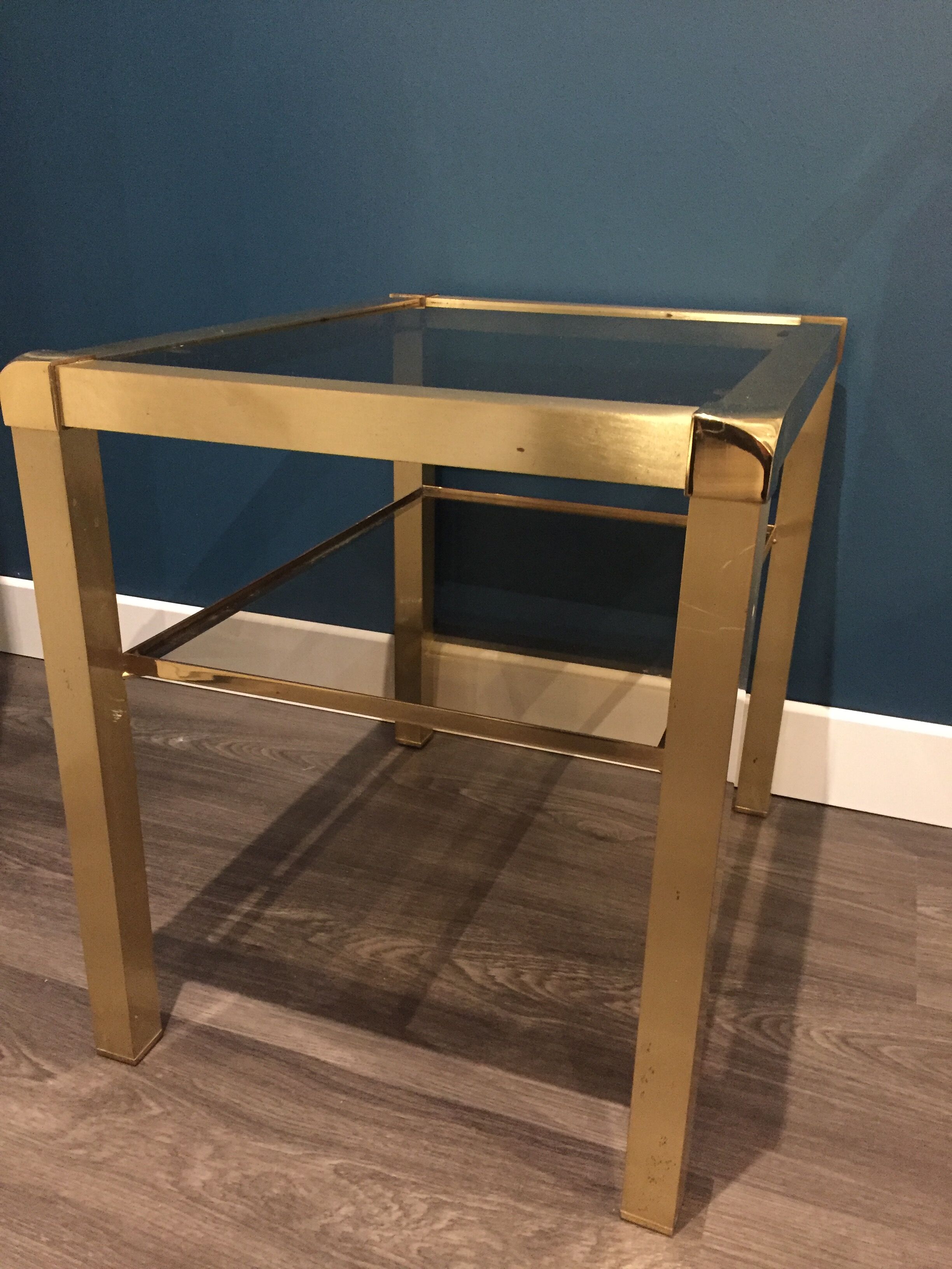 Table brass and glass Mara
