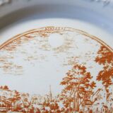 6 vintage white Augusty porcelain dinner plates in very good condition