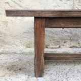 Pair of solid oak monastery benches