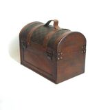 Monogrammed wooden chest