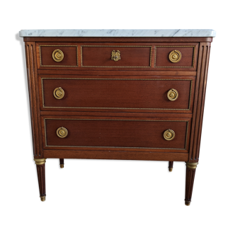 Commode marble and mahogany louis XVI