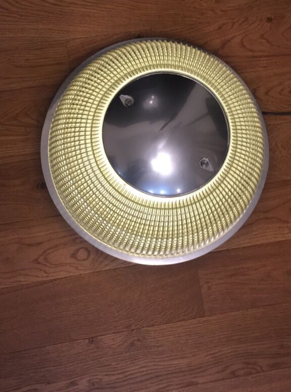 Silver Holophane wall light