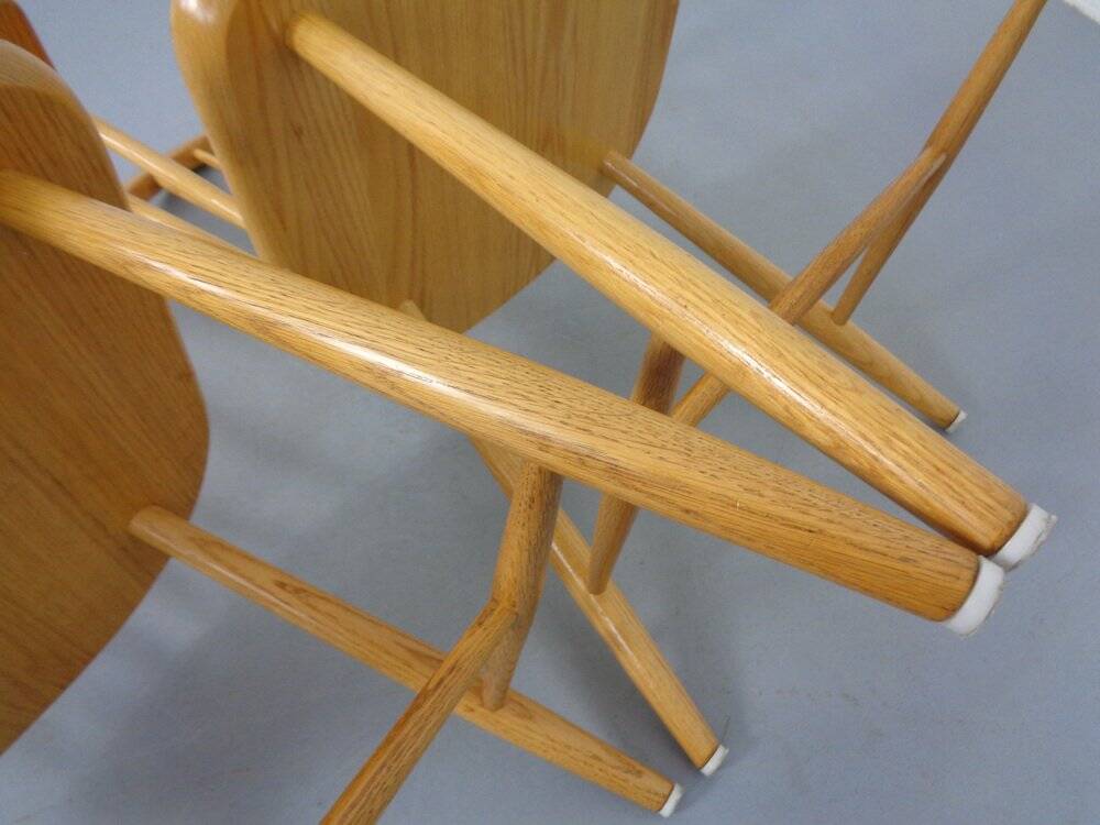 Set of oak armchairs by Erik Ole Jørgensen for Tarm Stole Møbelfabrik.