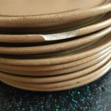 Set of 10 flat plates Sarreguemines