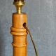 Old solid turned wooden lamp base