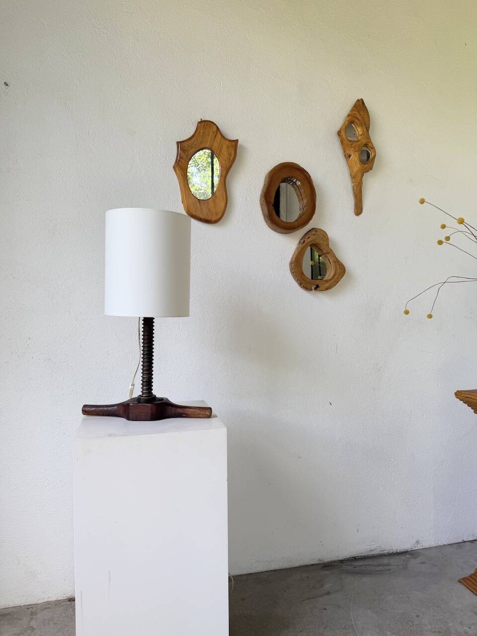 Lampe de table brutaliste artisanale 1950