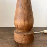 Scandinavian style wooden lamp with linen lampshade