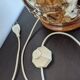 Vintage 70s ceramic floor lamp honey orange