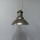 Industrial French medium black enamel pendant lamp