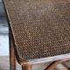 Table-desserte d'appoint en rotin ancienne