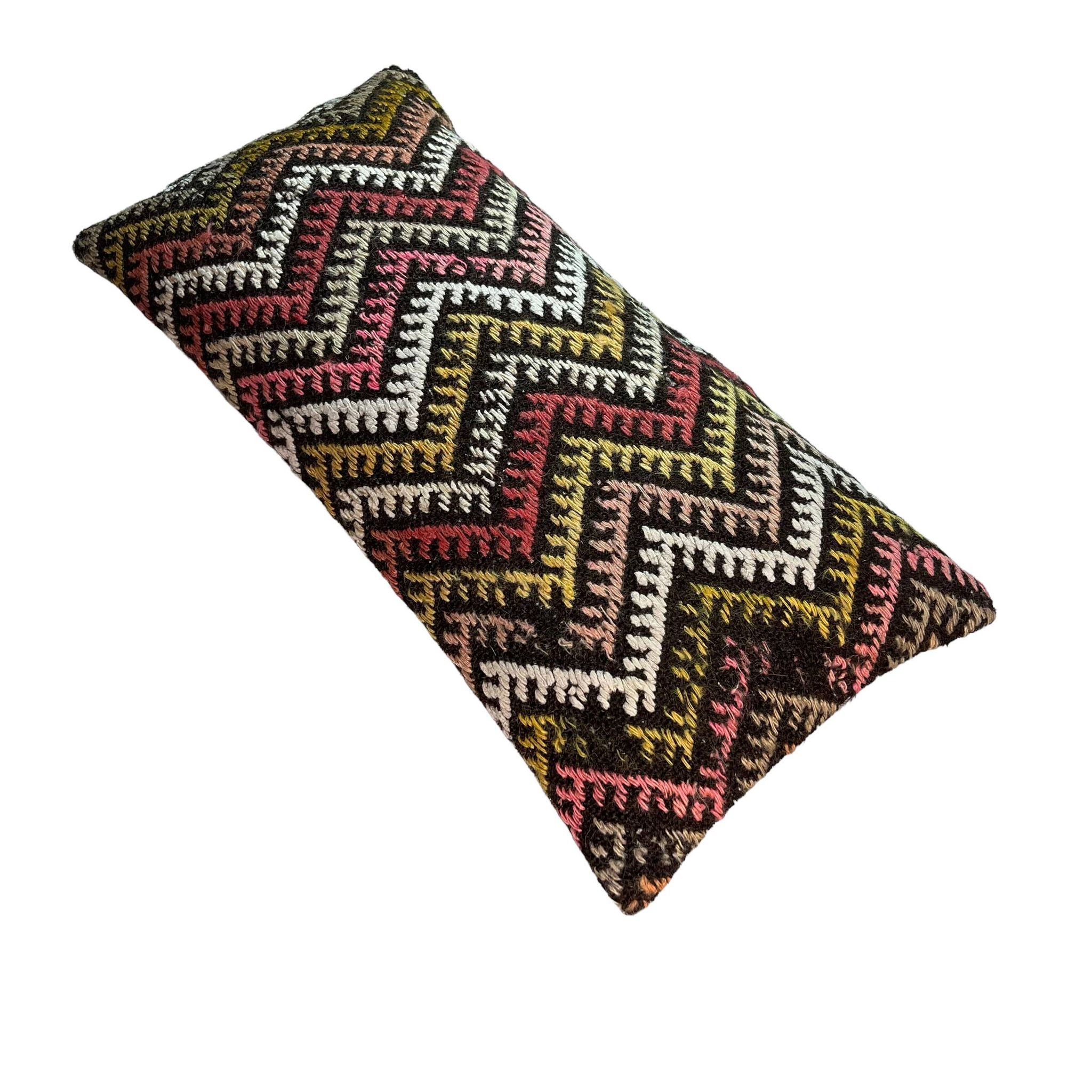 Housse de coussin kilim turc vintage, 30 x 60 cm