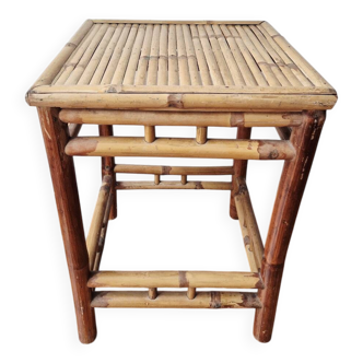 Vintage coffee table in bamboo and rattan '1970s – Bohemian/Exotic style