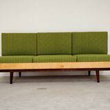 Jitona Sobeslav 1970s Green Fabric Folding Sofa