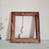 Old frame wood dark burgundy color