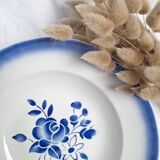 Badonviller art deco blue deep dish