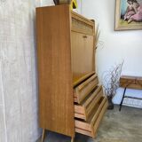 Vintage wood/wicker secretary