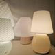 Set of 5 Mid-Century Modern mushroom table lamps in Murano glass.