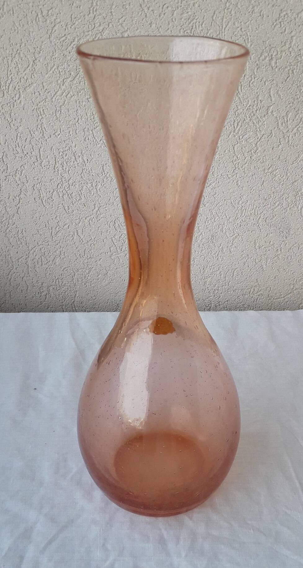 Vase en verre bullé italien