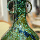 Green and marine terracotta vase
