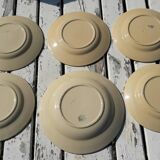 Set of 5 plates and 1 deep dish in Boch earthenware