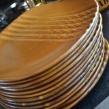 12 flat/asparagus plates from the 70s-80s
