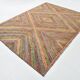 Tapis Kilim vintage vert et orange 7x9, 203x263 cm