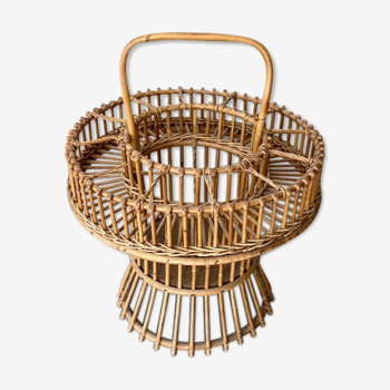 Rattan bottle holder