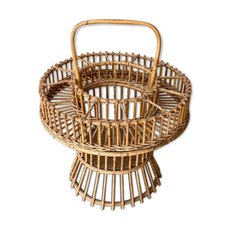 Rattan bottle holder