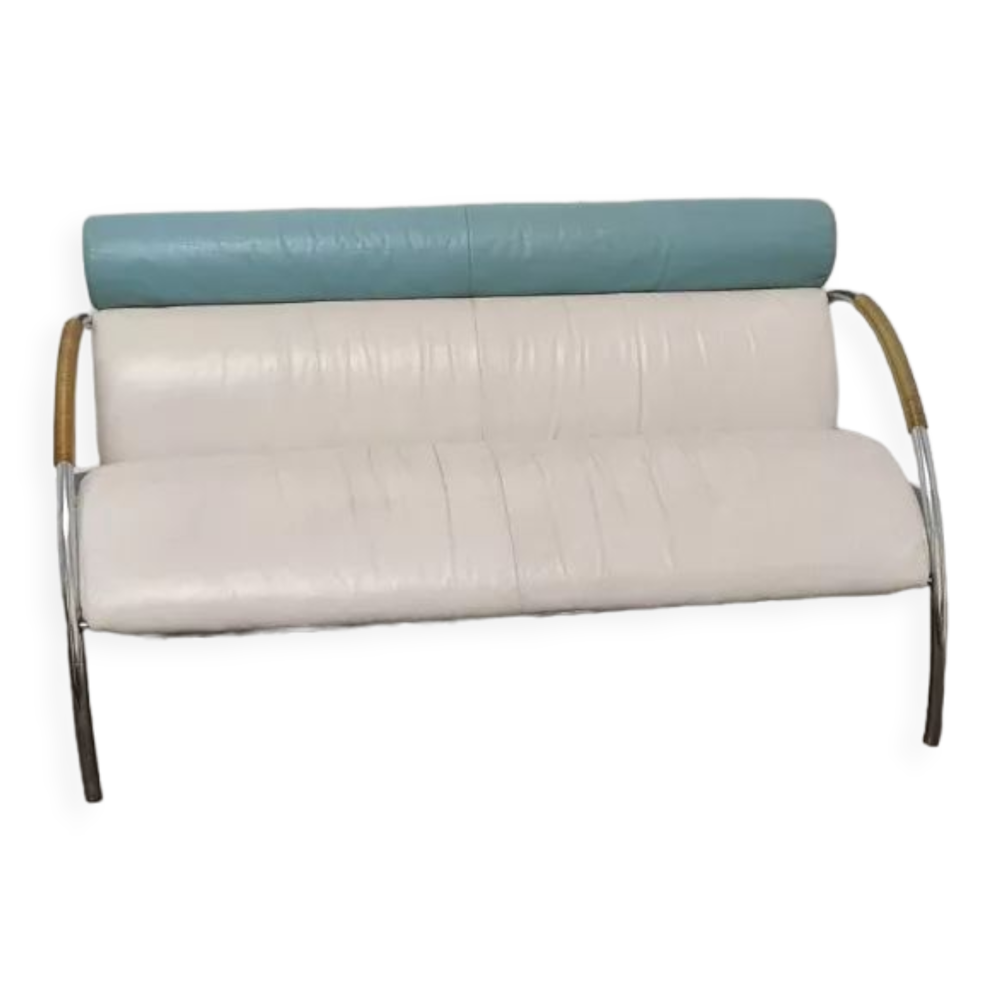 Vintage leather memphis sofa