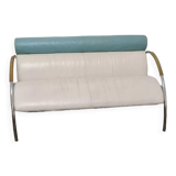 Vintage leather memphis sofa