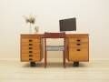 Executive desk with nine drawers and pull-out surface, teak veneer, Nipu, Denmark, 1970s