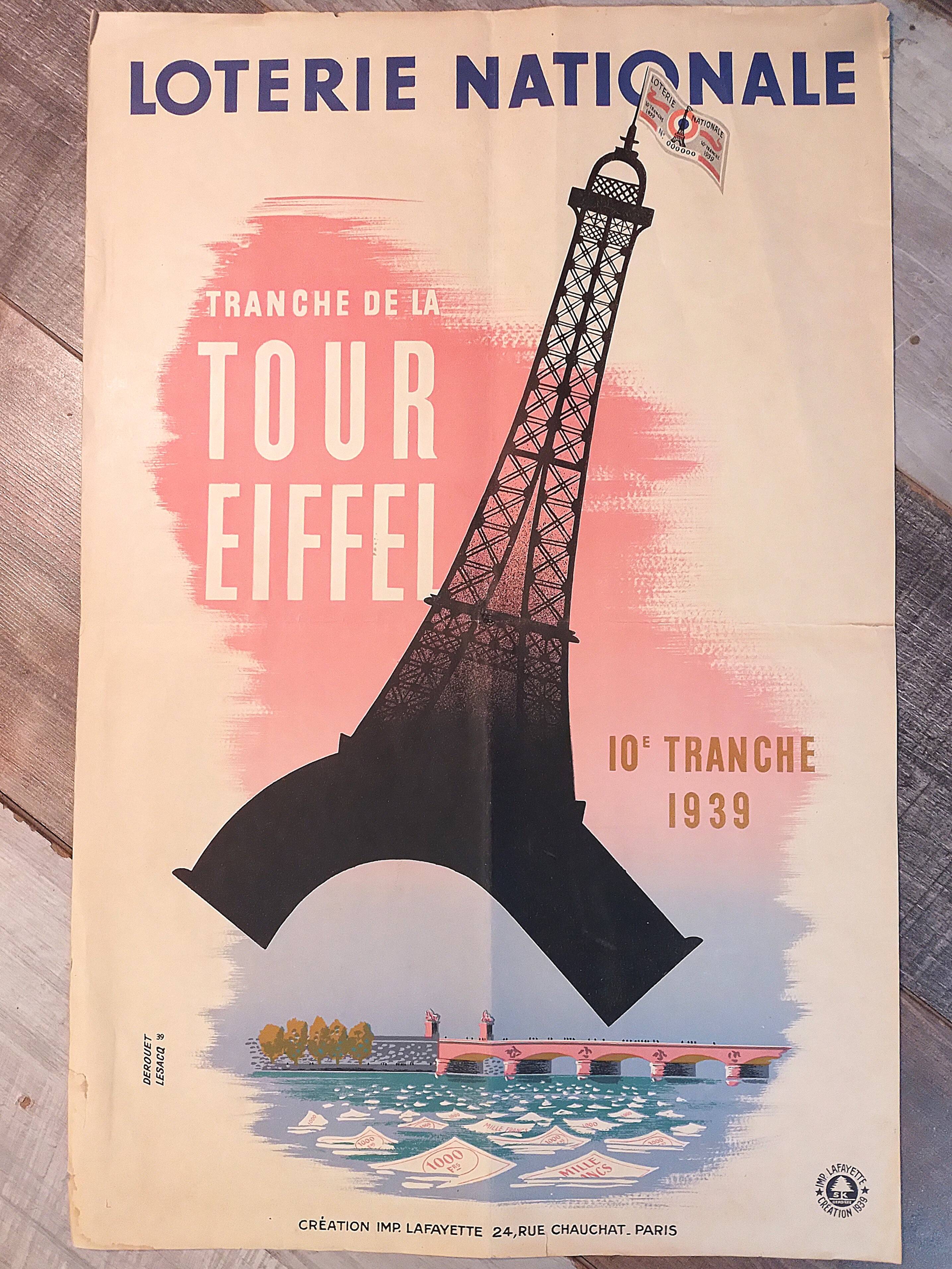 "Eiffel Tower" lottery poster 1939