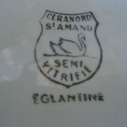 Set de 5 assiettes Ceranord St Amand modèle Eglantine