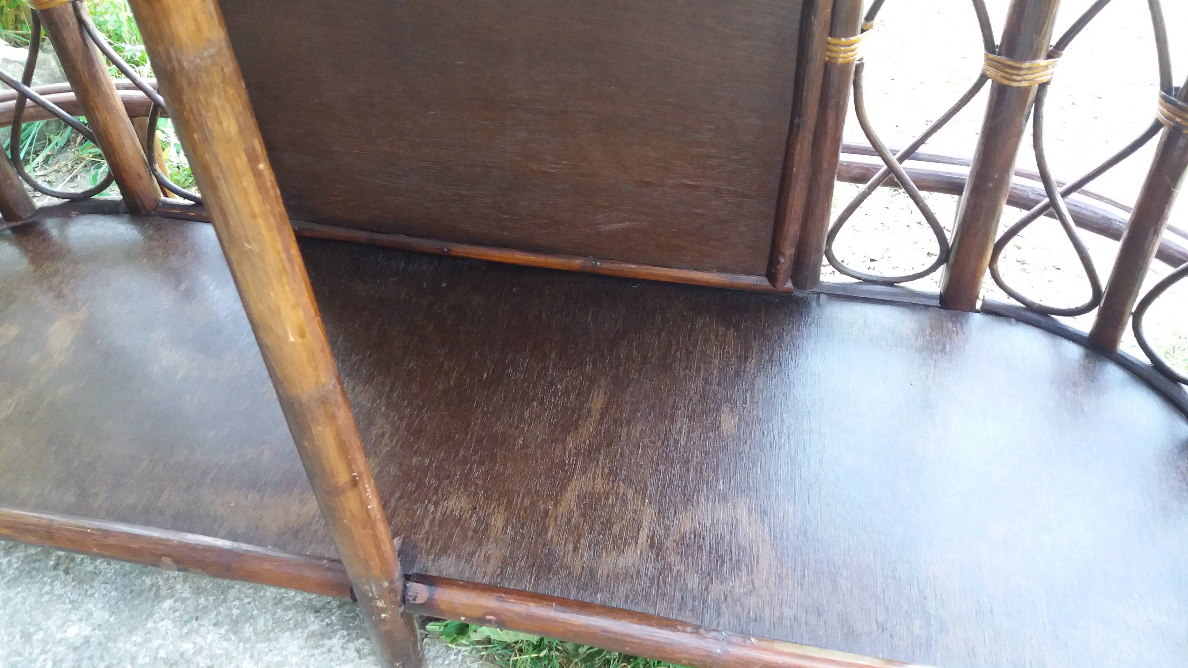 Rattan and bamboo bar