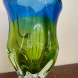 Vintage Bohemian glass vase