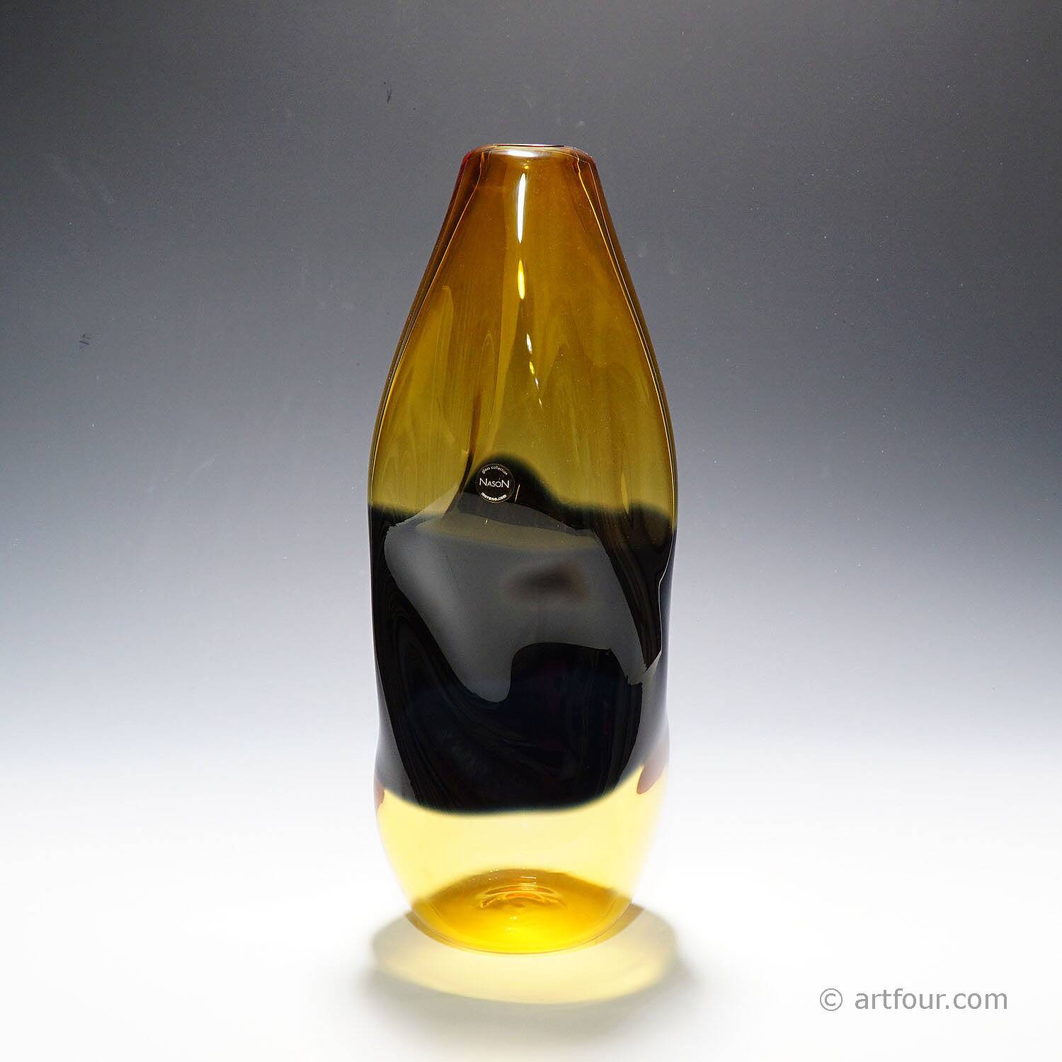 Large Murano glass art vase Incalmo by V. Nason & C. circa 1990