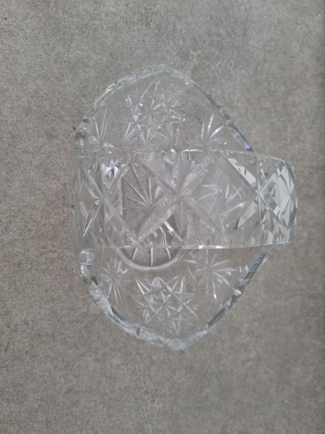 Bohemian crystal fruit basket