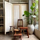 Dark wood stool