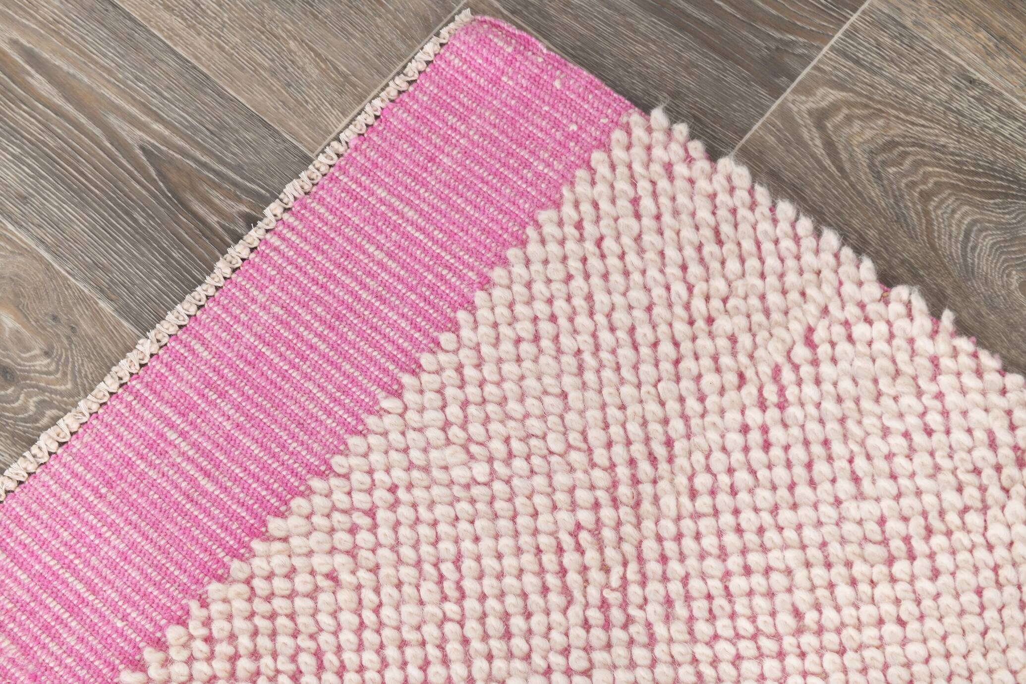6x10 Soft Pastel Pink Handmade Vintage Rug, 193x300Cm SK 34942