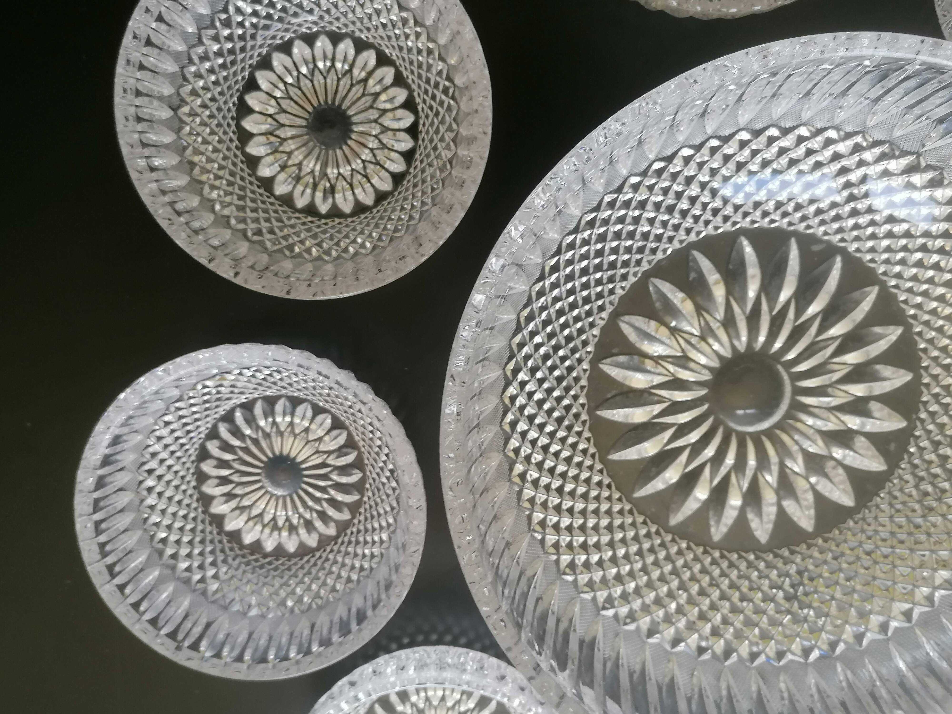 Crystal fruit service with its 8 matching bowls.