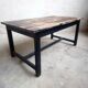 Patinated oak farm table