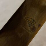 Gilt brass console table with glass top by Jacques Quinet