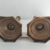 Pair of candlesticks in bronze 19th century