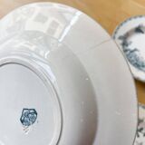6 old iron earth soup plates from Sarreguemines